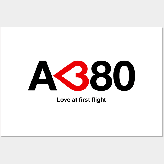 Airbus A380 - Love at First Flight Wall Art by SteveHClark